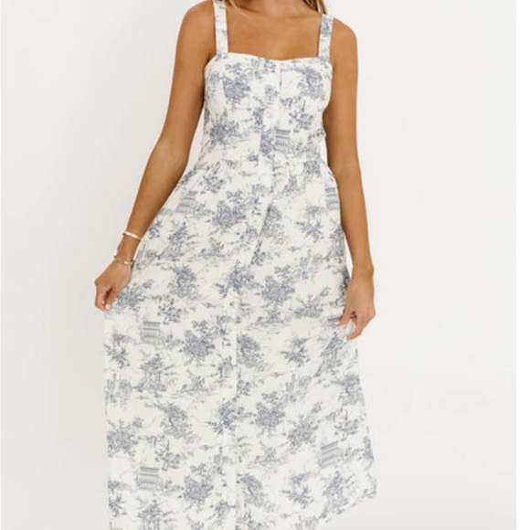 Worth Collective Dresses & Skirts - Worth Collective Storia Denny Blue White Toile Dress